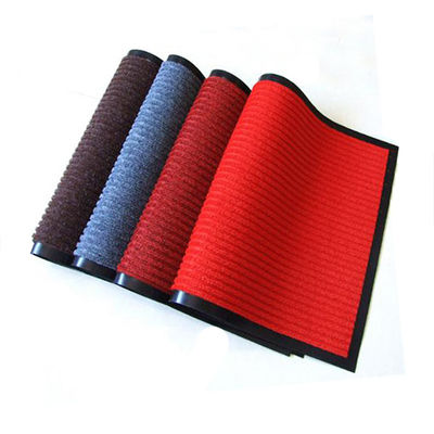 qualidade  Non Slip Washable PVC Backing Customized Polyester Entrance Pile Rubbed Door Mat For Kitchen Living Room fábrica